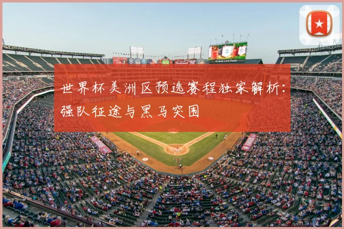 世界杯美洲区预选赛程独家解析:强队征途与黑马突围